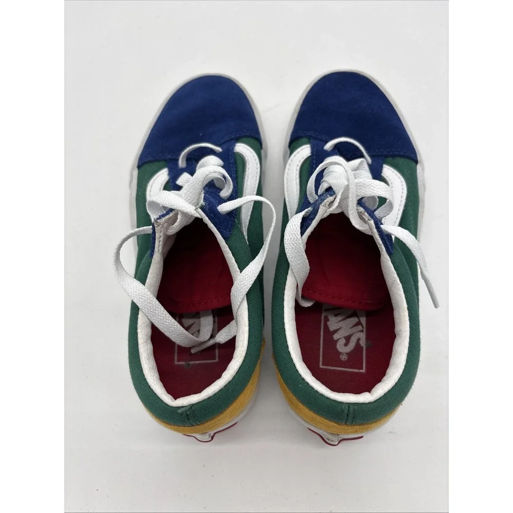 VANS Old Skool Yacht Club Vibrant blue, green, yellow Retro, Shoes Sneakers Sz 4